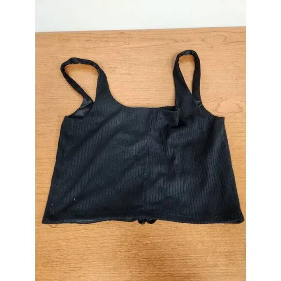 Forever 21 large black ribbed corset crop top (R) - Picture 5 of 5